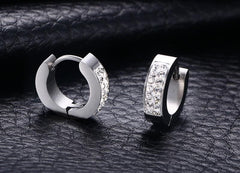 Stainless Steel Huggie Hoop Earrings