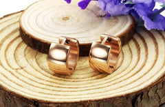 Stainless Steel Rose Gold Hoop Earring