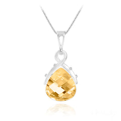 Silver Pear Fine Necklace for Women