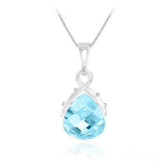 Silver Pear Fine Necklace for Women