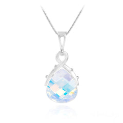 Silver Pear Fine Necklace for Women