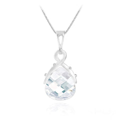 Silver Pear Fine Necklace for Women