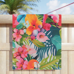 Tree Birds Beach Towel