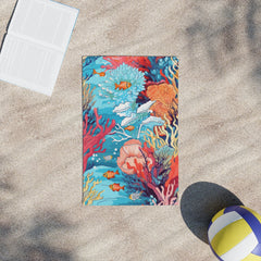 Underwater Coral Reef Beach Towel