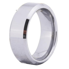 Personalised Engraved Silver Tungsten Wedding Ring for Men