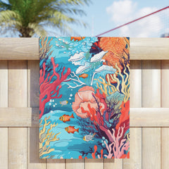 Underwater Coral Reef Beach Towel