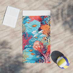 Underwater Coral Reef Beach Towel