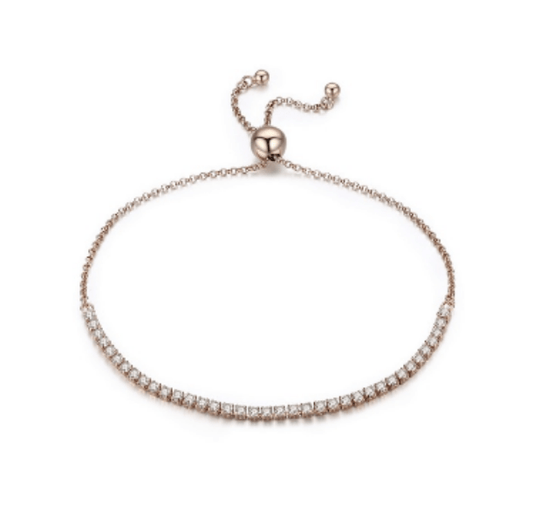 Rose Gold and Crystal Tennis Bracelet