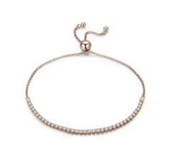 Rose Gold and Crystal Tennis Bracelet