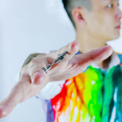 Mens Nut Bolt Barbell Earrings