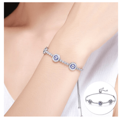 Silver Evil Eye Bracelet
