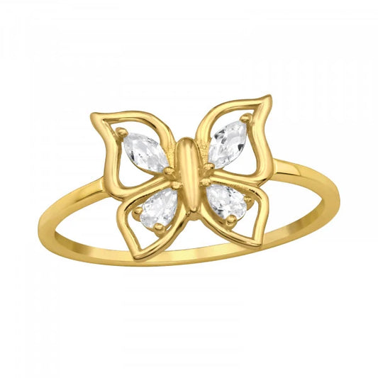 Butterfly Gold Plated Ring