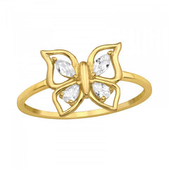 Butterfly Gold Plated Ring