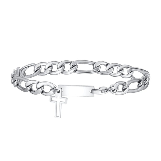Steel Cross Bracelet