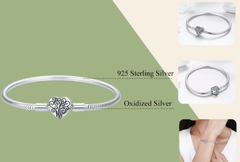 Sterling Silver Tree of Life Heart Bracelet