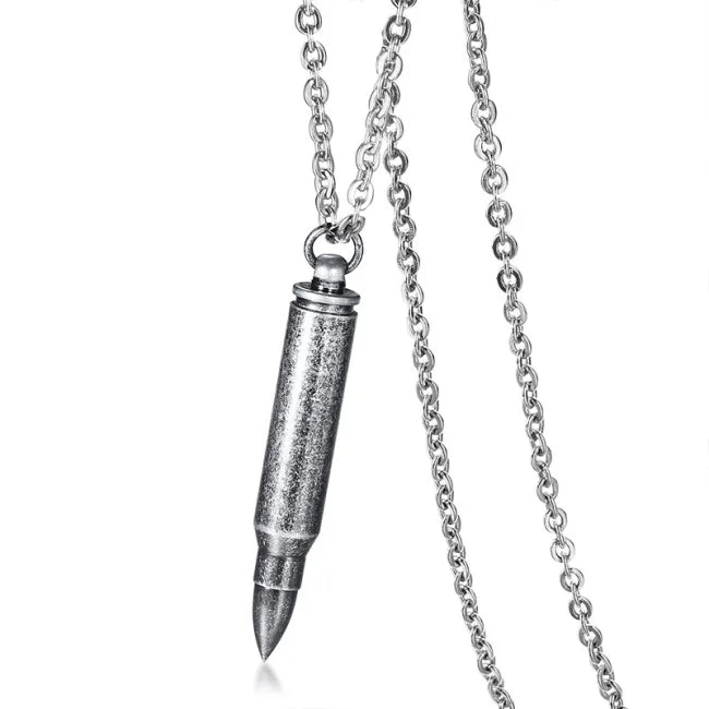Stainless Steel Bullet Necklace