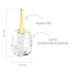 24K Gold White Crystal Swarovski Jewellery Set