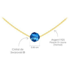 24K Gold Choker Necklace Capri Blue