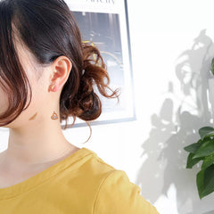 Rose Gold Open Hearts Dangle Earrings For Women