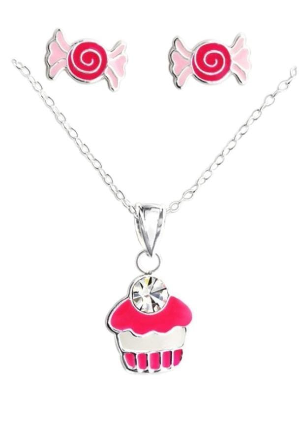 Sterling Silver Kids Candy Jewelry set