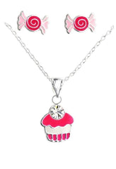 Sterling Silver Kids Candy Jewelry set