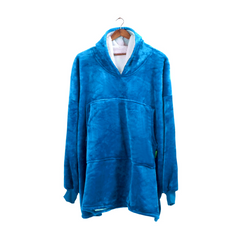 Sherpa Oversized Hoodie | Plush Fleece (Blue)