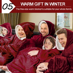 Sherpa Oversize Hoodie | Plush Fleece (Burgundy)