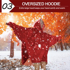 Sherpa Oversize Hoodie | Plush Fleece (Burgundy)