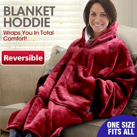 Sherpa Oversize Hoodie | Plush Fleece (Burgundy)