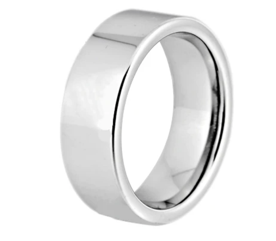 Tungsten Silver Wedding Engagement Ring