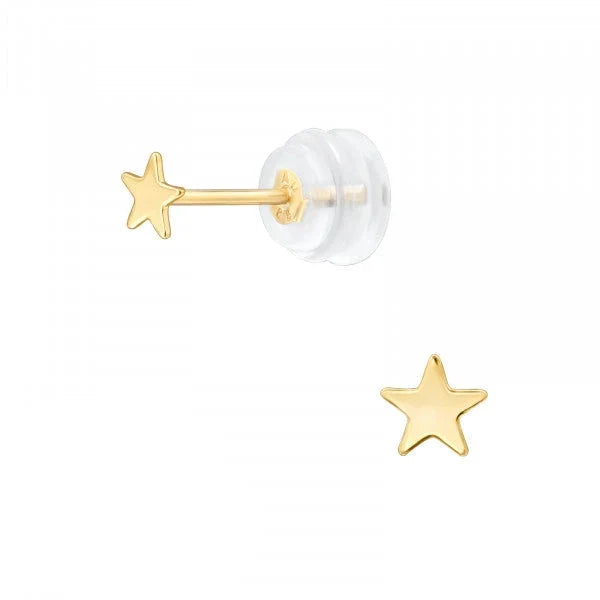 14k Gold Star Earrings