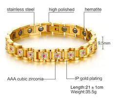 Steel Gold Magentic Health Bracelet for women