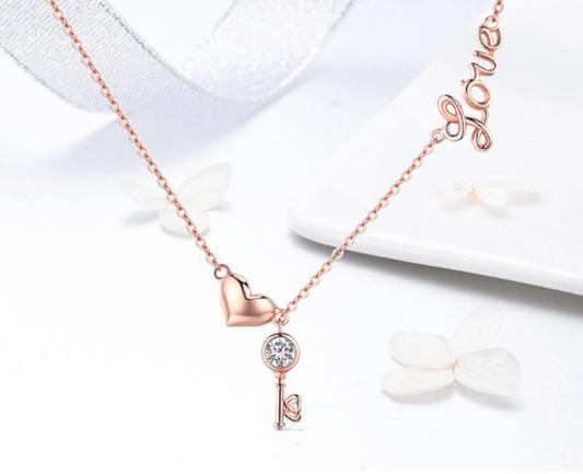 Rose Gold Lock Love Jewelry Set