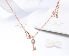 Rose Gold Lock Love Jewelry Set