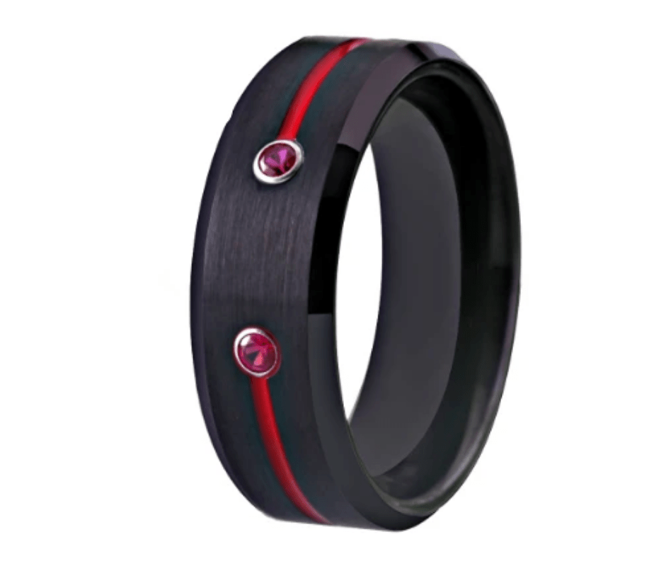 Tungsten Black CZ Wedding Ring