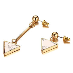 Stainless Steel Gold Drop Earrings