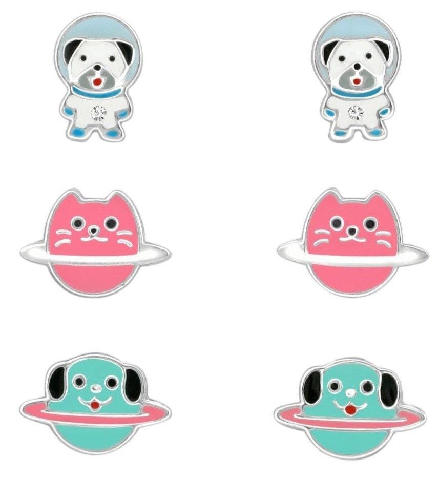 Silver Animal Planet earrings  Set for Girls