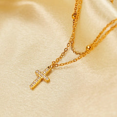 Gold Plated Cross Anklet