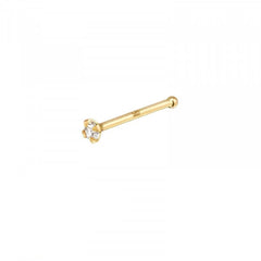 Gold Prong  Nose Stud