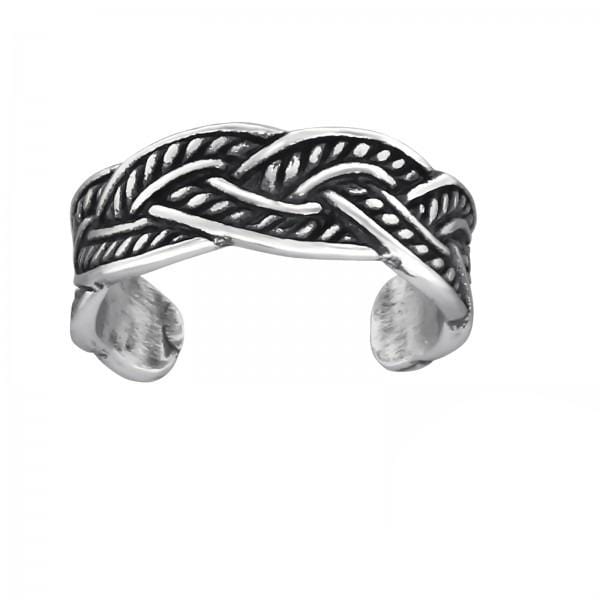 Silver Intertwining Ear Cuff