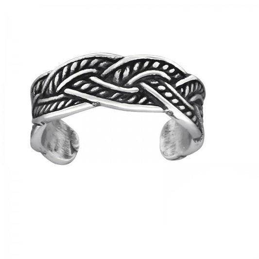 Silver Intertwining Ear Cuff