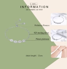 Silver Paw Print Bracelet