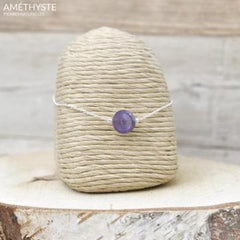 Choker With Silver Amethyst Stone
