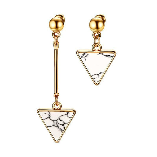 Stainless Steel Gold Drop Earrings