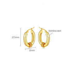 Steel New trendy Hoop Earring