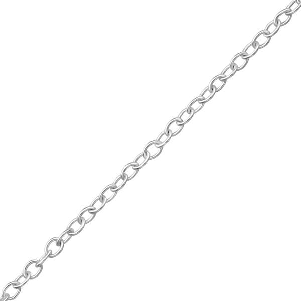 Sterling Silver Adjustable Cable Chain