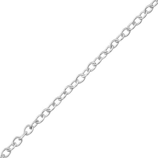 Sterling Silver Adjustable Cable Chain