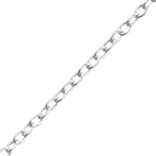 Silver cable Chain For Pendant