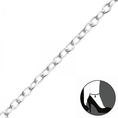 Silver Cable Chain Anklet