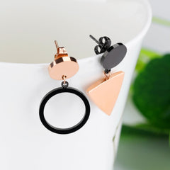 Rose Gold Stainless Steel Women Jewellerys Earrings